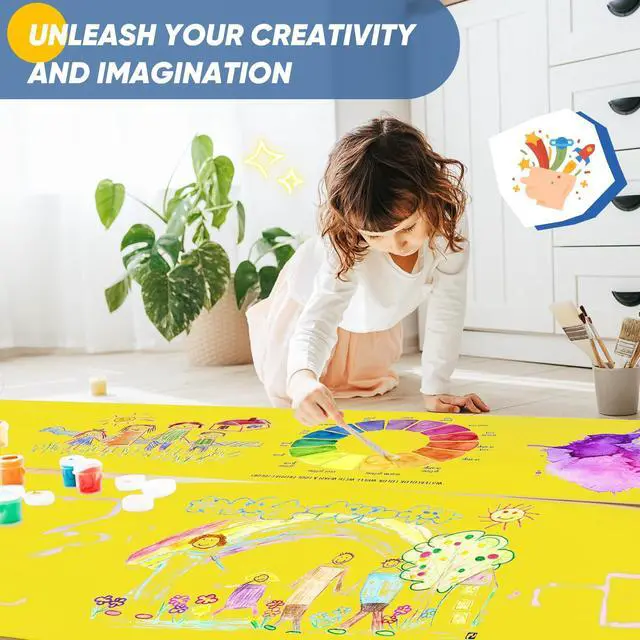 Alt view image 5 of 7 - Yellow Wrapping Paper Craft Kraft Paper Roll 15"x450",Bulletin Board Paper | Arts & Crafts, Gift Wrapping Bouquet Flower Packing Painting Drawing Paint Easel Poster Chart Decorative Paper