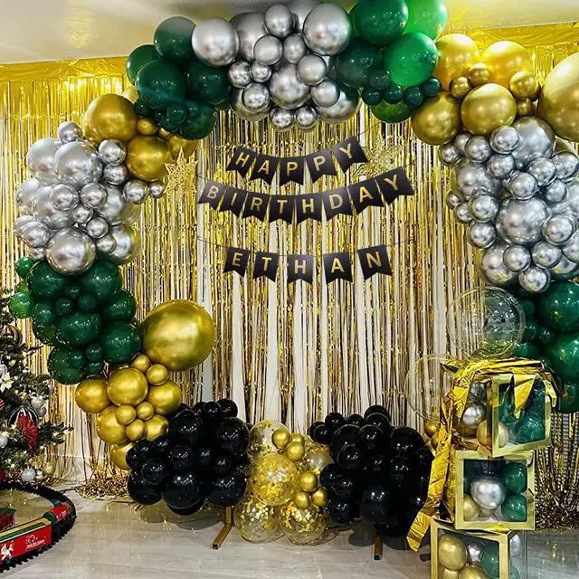Alt view image 6 of 6 - DIY Black Custom Banner Kit, Funny Customize Your Party Banner Signs, Custom Text/Phrase Banner, Paper Pennant Banner Set Include 26 Letters Stencil