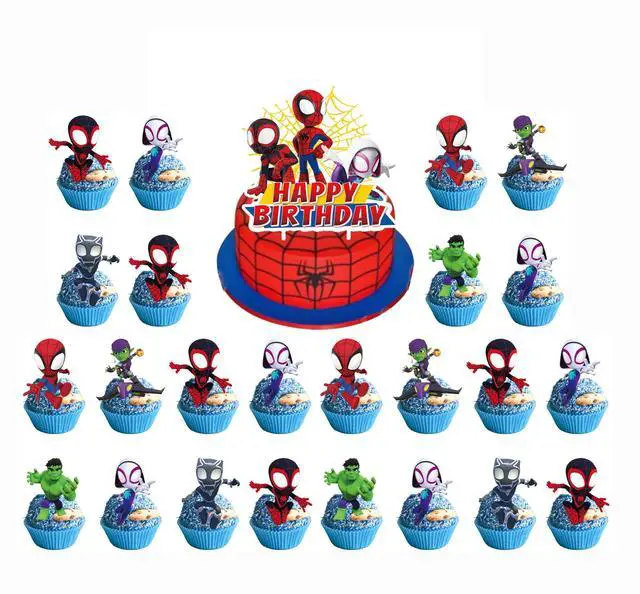 Main image of 25PCS Cake Toppers Cupcake Toppers Cake Decorations Birthday Party Supplies Decorations (Style 3)