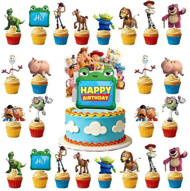 Main image of 25pcs Toy Inspiration Story Birthday Cake Toppers, Toy Inspiration Story Birthday Party Supplies Party Decorations