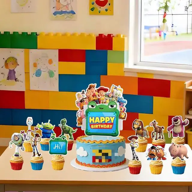 Alt view image 4 of 4 - 25pcs Toy Inspiration Story Birthday Cake Toppers, Toy Inspiration Story Birthday Party Supplies Party Decorations