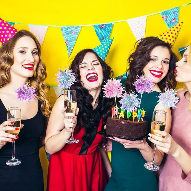Alt view image 6 of 7 - 120 Pcs Firework Cupcake Toppers Foil Frill Toothpicks Cake Decorations Sparkle Tinsel Cupcake Toppers Cocktail Picks Firework Par