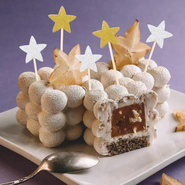 Alt view image 7 of 7 - 50 Pcs Star Cupcake Toppers Glitter Twinkle Star Cupcake Picks for Wedding Baby Shower Birthday Party(Gold,Silver)