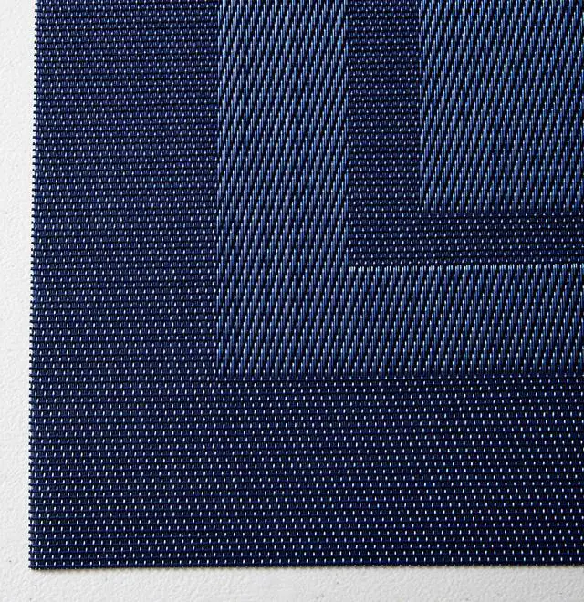 Alt view image 2 of 5 - PVC Tabletop Collection Woven Indoor/Outdoor, Placemat Set, 13x17.25, Nautical Blue, 6 Piece