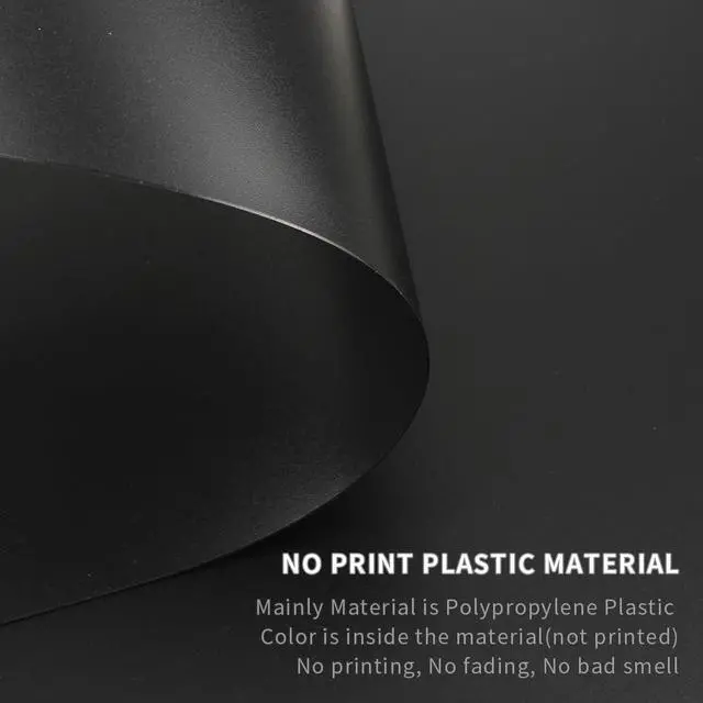 Alt view image 3 of 6 - Black Placemats Set of 4 wipeable Washable Wipe Clean Rectangle Table Mats for Indoor Outdoor Rectangular Waterproof Dark Placemat Easy Clean Polypropylene Plastic Place mats (4, Black)