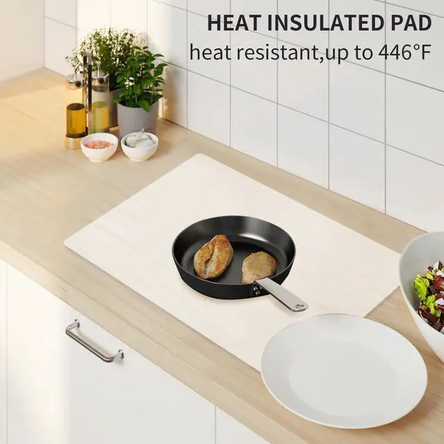 Alt view image 4 of 7 - Oversize Silicone Table Placemat, Food-Grade Flexible Silicone Table Mat for Baking Pastry Non-Stick, Kids Nonslip Dinner Placemat Heat Resistant Waterproof Countertop Protector (Translucent)