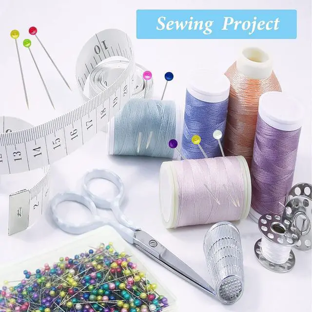 Alt view image 4 of 7 - 600PCS Sewing Pins, Straight Pin for Fabric, Pearlized Ball Head Quilting Pins Long 1.5inch, Corsage Stick Pin for Jewelry DIY, Craft, Sewing Supplies, Accessories By Sunenlyst