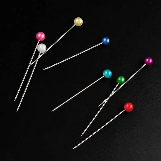 Alt view image 3 of 7 - 600 PCS Straight Pins 1.6 in Pearlized Ball Head Sewing Pins for Fabric DIY Sewing Pins Crafts