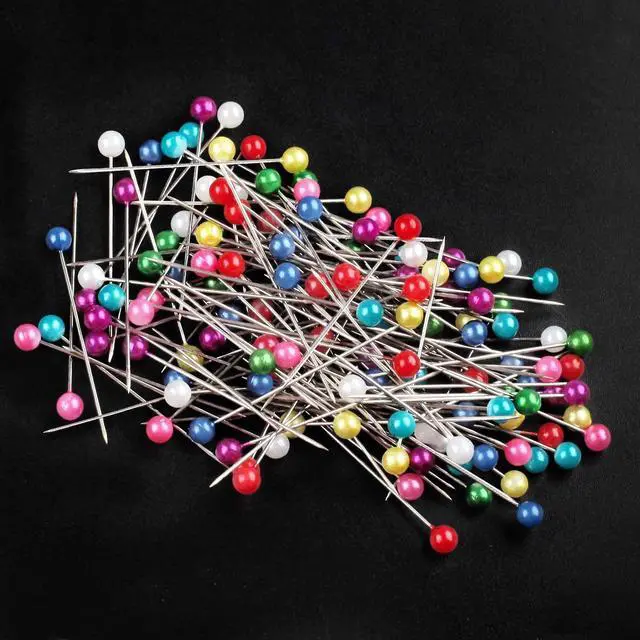 Alt view image 5 of 7 - 600 PCS Straight Pins 1.6 in Pearlized Ball Head Sewing Pins for Fabric DIY Sewing Pins Crafts