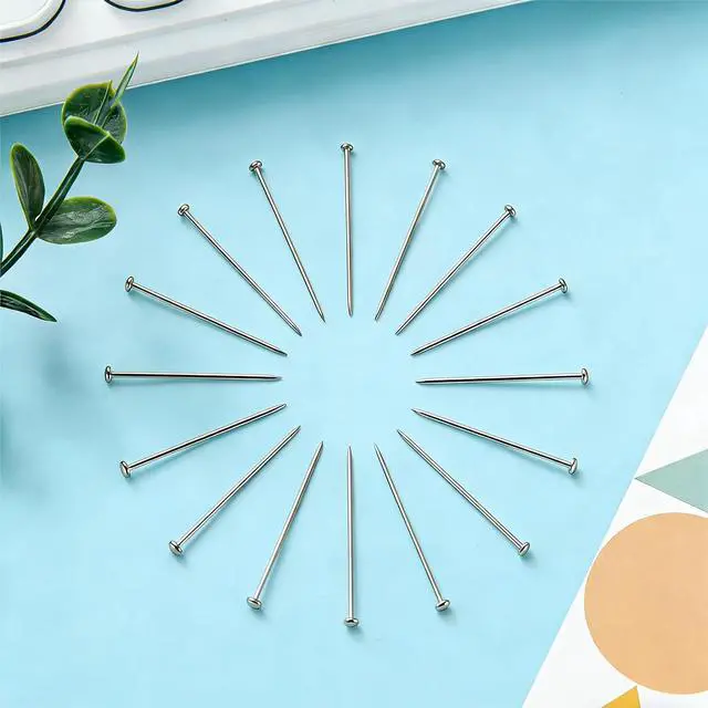 Alt view image 3 of 7 - 500Pcs Straight PinsStainless Steel Head Pins Dressmaker Pins Fine Satin Pin for Crafts, Sewing Pins for Fabric Dressmaker Pin for Sewing and Craft, Jewelry Making.