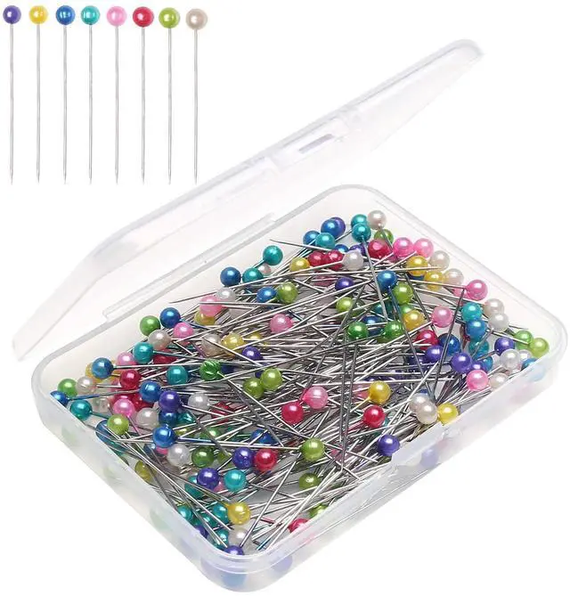 Main image of 200 pcs Multicolor Sewing Pins Plastic Head Straight Pins Craft Positioning Pins Fixed Sewing Marker Needle for Crafting Dressmaker, Jewelry Decoration and Other Crafts Making (Colorful 200)