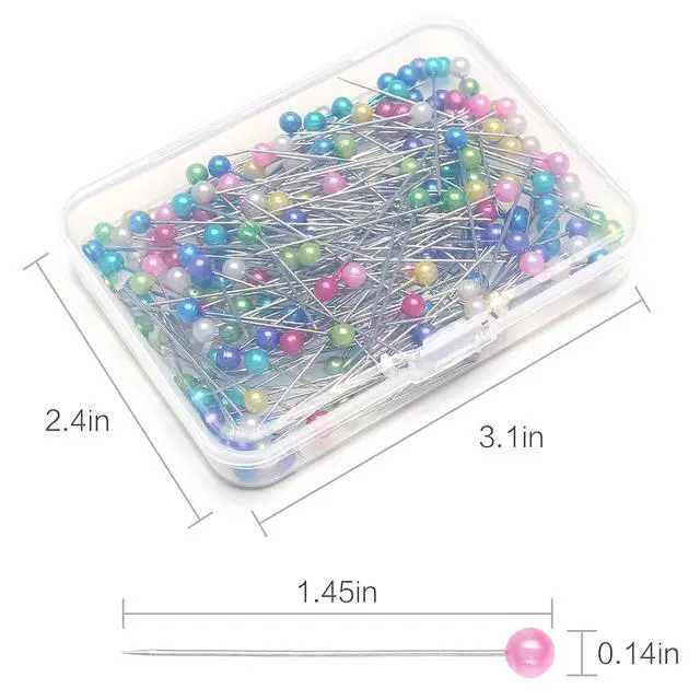 Alt view image 2 of 6 - 200 pcs Multicolor Sewing Pins Plastic Head Straight Pins Craft Positioning Pins Fixed Sewing Marker Needle for Crafting Dressmaker, Jewelry Decoration and Other Crafts Making (Colorful 200)