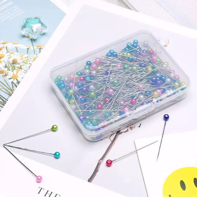 Alt view image 3 of 6 - 200 pcs Multicolor Sewing Pins Plastic Head Straight Pins Craft Positioning Pins Fixed Sewing Marker Needle for Crafting Dressmaker, Jewelry Decoration and Other Crafts Making (Colorful 200)
