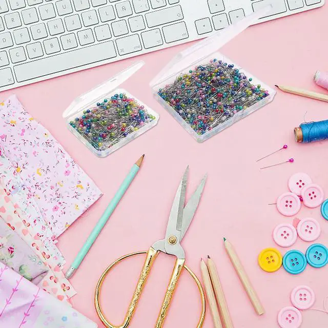 Alt view image 6 of 6 - 200 pcs Multicolor Sewing Pins Plastic Head Straight Pins Craft Positioning Pins Fixed Sewing Marker Needle for Crafting Dressmaker, Jewelry Decoration and Other Crafts Making (Colorful 200)