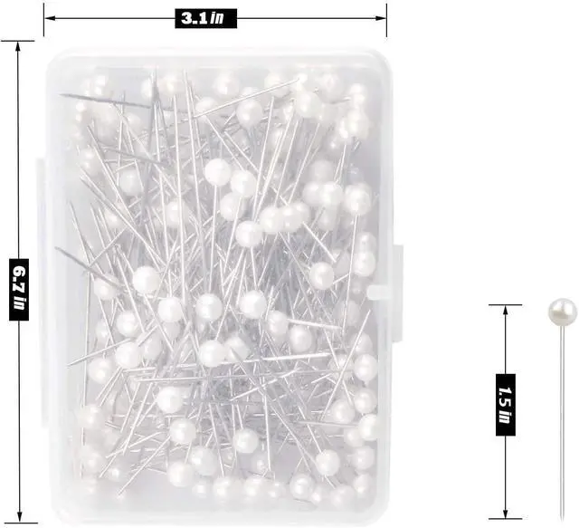 Alt view image 2 of 7 - Push Pins, Map pins 600 PCS 1.5 in Pearlized Ball Head Pins Straight Pins Knitting Needles for DIY Sewing Crafts