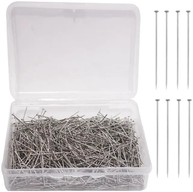 Main image of 1000PCS Straight Pins, Sewing Pins for Crafts, Stainless Steel Stick Pin, Fine Satin Pin Dressmaker Pins for Sewing, Jewelry Making, DIY, Fabric, Quilting, Craft Project