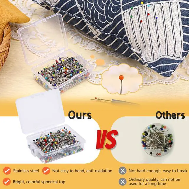 Alt view image 4 of 7 - 300 Pieces Sewing Pins Cushion, Pin Cushion for Sewing, Straight Pins | Pin Cushions for Sewing Including Sewing Seam Ripper Scissors Soft Tape Measure for Dressmaking Jewelry Decoration