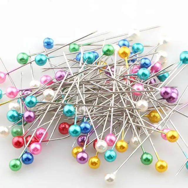 Alt view image 4 of 4 - 1000PCS Multicolor Straight Pins, Pearlized Ball Head Quilting Pins Long 1.5 inch for Fabric DIY Crafts