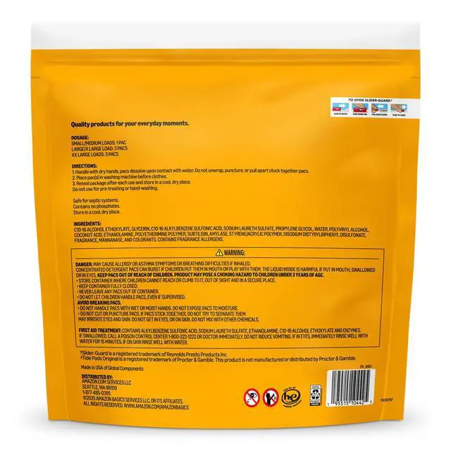 Alt view image 6 of 6 - Laundry Detergent Pacs, Original Scent, Powerful Triple Action, 112 Count