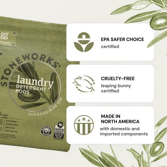 Alt view image 2 of 6 - Stoneworks Laundry Detergent Pods, 50 Count, Oak Tree | EPA Safer Choice; Plant & Mineral-Based; Fights stains; Eliminates odors; Softens naturally; No Harsh Chemicals