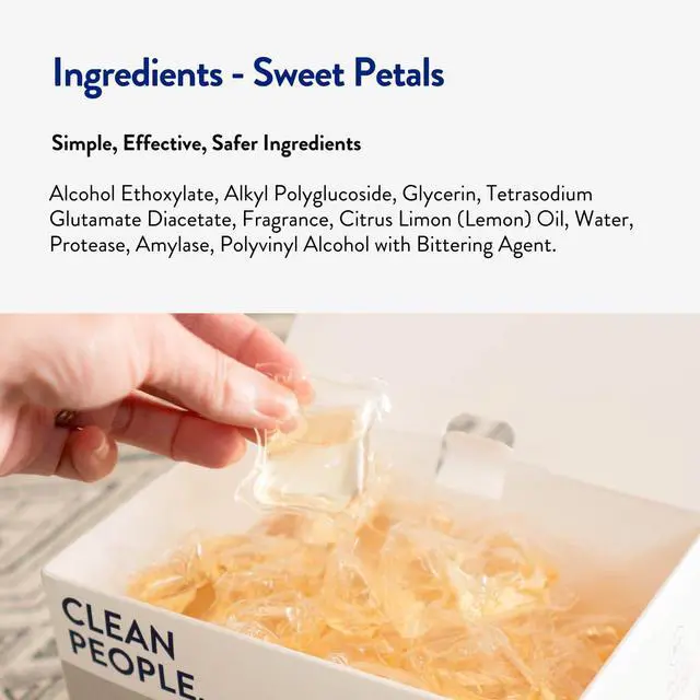 Alt view image 7 of 7 - Laundry Detergent Pods - Hypoallergenic Laundry Pods - Ultra Concentrated, Recyclable Packaging, Stain Fighting - Sweet Petals, 32 Pack