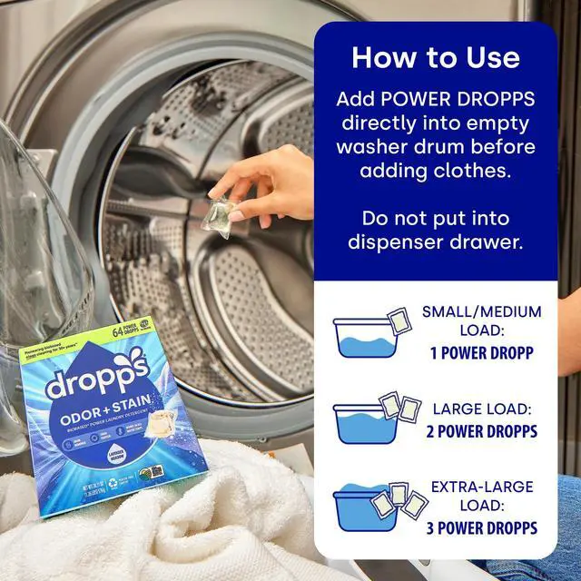 Alt view image 4 of 6 - Odor & Stain Laundry Detergent Pods, Crisp Breeze (32 Count) - Powerful Laundry Pods | Complete Clean Laundry Soap | Fights Odors & Stains | Clean Ingredients | Plastic Free Packaging