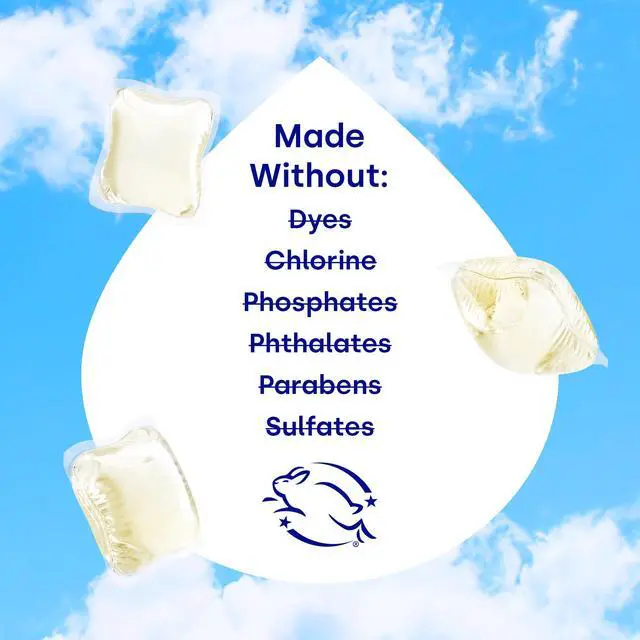 Alt view image 5 of 6 - Odor & Stain Laundry Detergent Pods, Crisp Breeze (32 Count) - Powerful Laundry Pods | Complete Clean Laundry Soap | Fights Odors & Stains | Clean Ingredients | Plastic Free Packaging