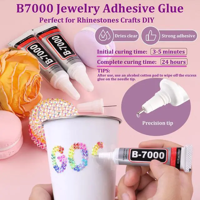 Alt view image 4 of 7 - Bedazzling Kit 50000Pcs 3mm Jelly Rhinestones - Diamond Art | 40 Colors Flatback Bedazzler Gems, 3Pcs B7000 Jewelry Glue, Bedazzle Tools for Books Nail Art, Birthday Gifts for Women