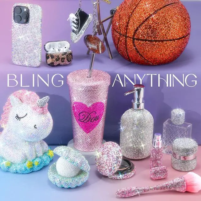 Alt view image 4 of 6 - 50000Pcs Bedazzling Kit with Rhinestones 3mm, 40 Colors Bedazzler Kit Resin Rhinestones Nail Gems & Glitter Gem Art Supplies, Diamond Art Kits Accessories with Pickup Pen, 4pcs 10ml B7000 Glue