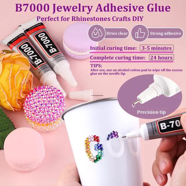Alt view image 5 of 7 - 22000Pcs Resin Rhinestones for Bedazzling with Tweezers, Multicolor 2/3/4mm Rhinestones for Crafting with B7000 Jewelry Glue for DIY Crafts Clothing Tumblers Shoes Fabric Nail Art