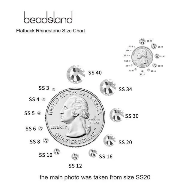 Alt view image 3 of 6 - Flat Back Crystal Rhinestones,Crystal AB, SS30, 288pcs | Flatback Glass Gems, for Nail Art Craft, Glue Fix, 6.3-6.5mm