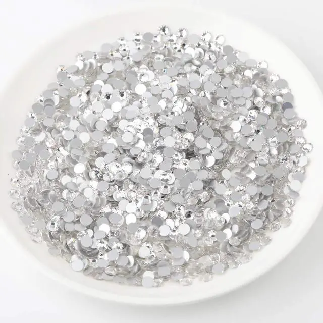 Alt view image 2 of 7 - Flat Back Crystal Rhinestones,Crystal, SS16, 1440pcs | Flatback Glass Gems, for Nail Art Craft, Glue Fix, 3.8-4.0mm