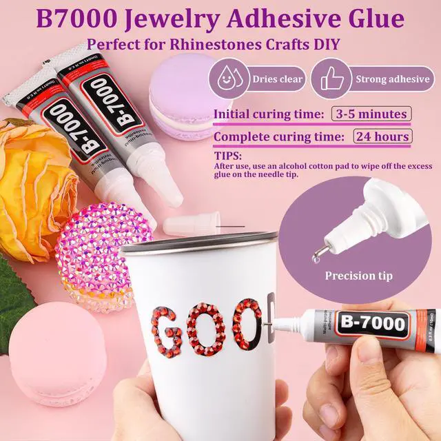 Alt view image 5 of 7 - 32000Pcs Resin Rhinestones with Tweezers for Crafting, Red Flatback Gems, Bedazzling Crystal with 3Pcs 10ml B7000 Jewelry Glue for DIY Crafts Clothing Tumblers Shoes Fabric Nail Art