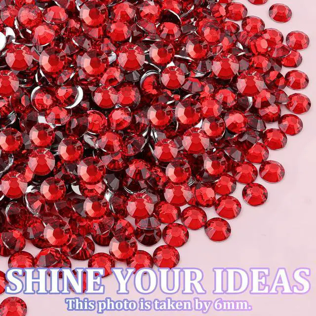 Alt view image 7 of 7 - 32000Pcs Resin Rhinestones with Tweezers for Crafting, Red Flatback Gems, Bedazzling Crystal with 3Pcs 10ml B7000 Jewelry Glue for DIY Crafts Clothing Tumblers Shoes Fabric Nail Art