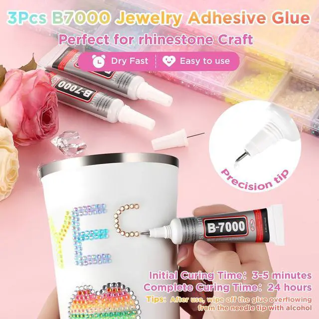 Alt view image 5 of 7 - 50000 Pcs 3mm Resin Jelly Rhinestones for Bedazzling Kit | 40 Colors Flatback Bedazzler Gems for Crafting, Bedazzling Kit with 3Pcs B7000 Glue for Clothing Shoes Nail Book Diamond Art