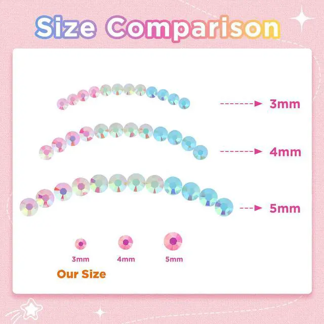 Alt view image 7 of 7 - 50000 Pcs 3mm Resin Jelly Rhinestones for Bedazzling Kit | 40 Colors Flatback Bedazzler Gems for Crafting, Bedazzling Kit with 3Pcs B7000 Glue for Clothing Shoes Nail Book Diamond Art