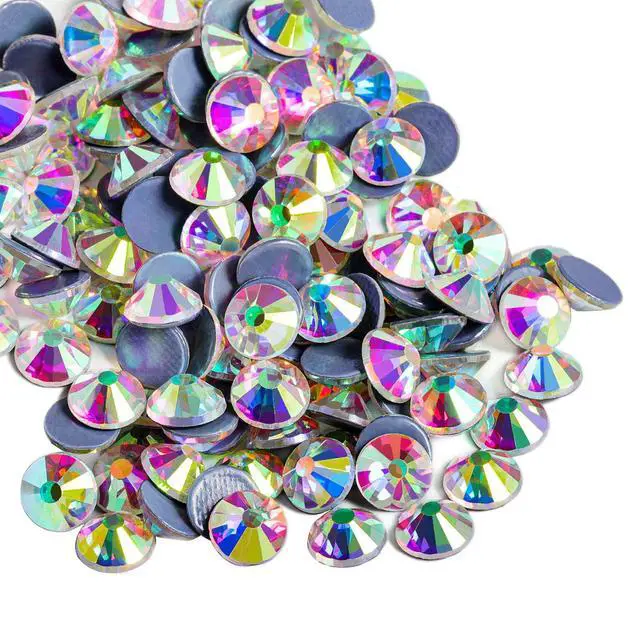 Main image of Hotfix Rhinestones, Crystal AB, SS10, 2880pcs | Hot Fix Crystals for Crafts Clothes, DIY Decoration, 2.7-2.9mm.