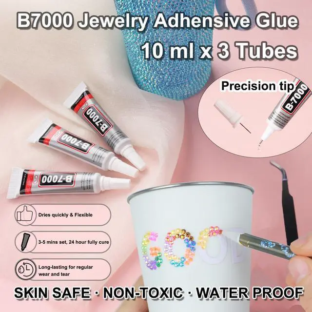 Alt view image 6 of 7 - 56 Colors Rhinestones for Bedazzling, 2 Boxes 3mm Multicolor Resin Jelly Flatback Gems with 3 Pcs B7000 Jewelry Glue & Tools, Bedazzler Kit for DIY Crafts Book Clothes Makeup Shoes Gifts Decor