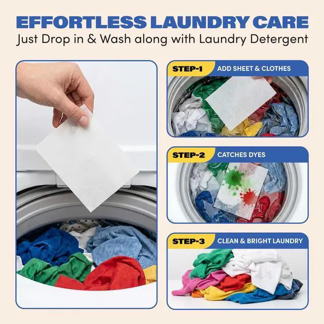 Alt view image 3 of 7 - Color Catchers for Laundry - Protects Clothes with Color Dye Catcher,Run Remover, Color Grabbing and Color Bleed Remover for Clothes - 40 Sheets