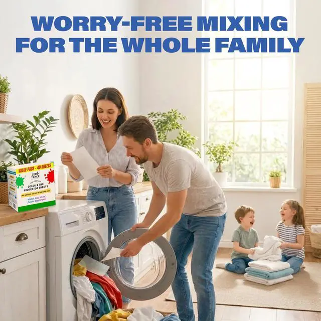 Alt view image 5 of 7 - Color Catchers for Laundry - Protects Clothes with Color Dye Catcher,Run Remover, Color Grabbing and Color Bleed Remover for Clothes - 40 Sheets