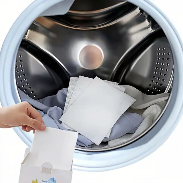 Main image of Color Catcher Sheets 24Pack - Prevents Color Bleeding, Stops Dye Transfer for Mixed Laundry, Baby Safe, No Sorting, Deep/Dark Colors, Washer Safe (White)