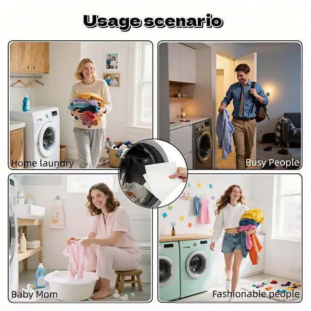 Alt view image 6 of 7 - Color Catcher Sheets 24Pack - Prevents Color Bleeding, Stops Dye Transfer for Mixed Laundry, Baby Safe, No Sorting, Deep/Dark Colors, Washer Safe (White)