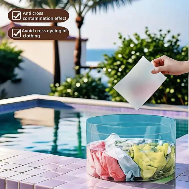 Alt view image 5 of 7 - Color Catcher Sheets 24Pack - Prevents Color Bleeding, Stops Dye Transfer for Mixed Laundry, Baby Safe, No Sorting, Deep/Dark Colors, Washer Safe (White)