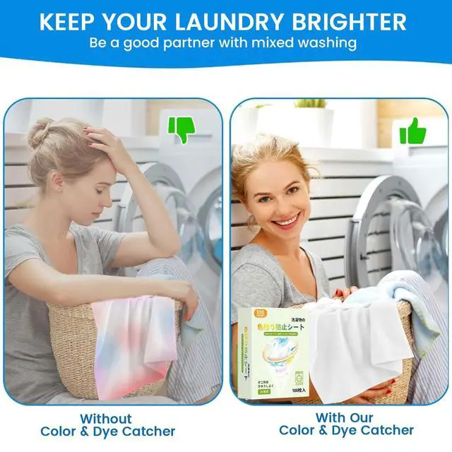 Alt view image 7 of 7 - 120 PCS Laundry Color Catcher Sheets for Washing Machine, Anti-Color Bleeding Dye Trapping Sheets for Mixed Washing, Hypoallergenic & Efficient