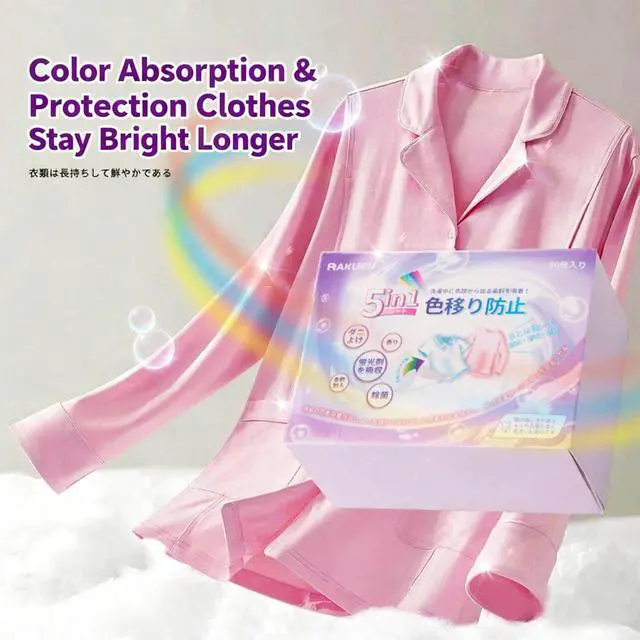 Alt view image 3 of 7 - Free Dye Catcher Sheets for Laundry - 90 Count, Color Grasper & Dye Guard, Prevents Color Bleeding & Transfer, In-Wash Sheets Essential for Protecting Clothes (1, 90OZ)