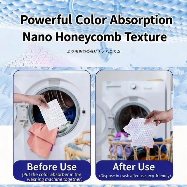 Alt view image 6 of 7 - Free Dye Catcher Sheets for Laundry - 90 Count, Color Grasper & Dye Guard, Prevents Color Bleeding & Transfer, In-Wash Sheets Essential for Protecting Clothes (1, 90OZ)