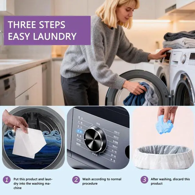 Alt view image 7 of 7 - Fragrance Free Dye Catcher Sheets for Laundry - 40 Count, Color Grasper & Dye Guard, Prevents Color Bleeding & Transfer, In-Wash Sheets Essential for Protecting Clothes (1, 40OZ)