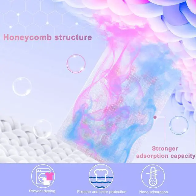 Alt view image 5 of 6 - 200 Count Dye Trapping Laundry Saving Sheets for Laundry in Wash Sheets, Keep Clothes Original Colors