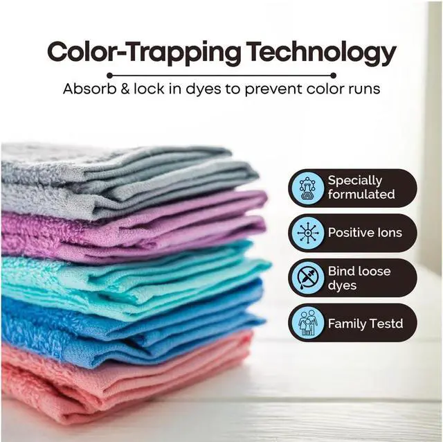 Alt view image 5 of 6 - Dye-Trapping Laundry-Saving Sheets | 120 Value Pack | Fragrance Free | Bleach-free Protection for Mixed Laundry