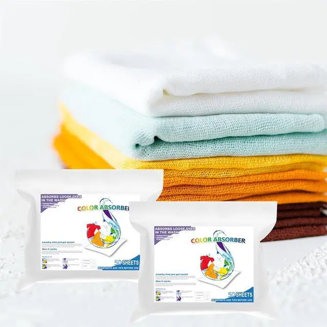 Alt view image 7 of 7 - Color Absorber Color Catcher Sheet for Laundry 50 Count Dye Grabber Sheets for Washing Mixed Cloth Home Use